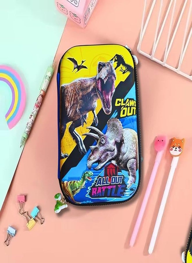 Mallexo Unique 7D Printed Dinosaur Pen Pencil Pouches for Boys and Girls, Trendy School Stationery Items Wide Space Dino Pencils Box, Aesthetic Geometry Box Children Pen Pouch Case for Birthday Gift - Image 5